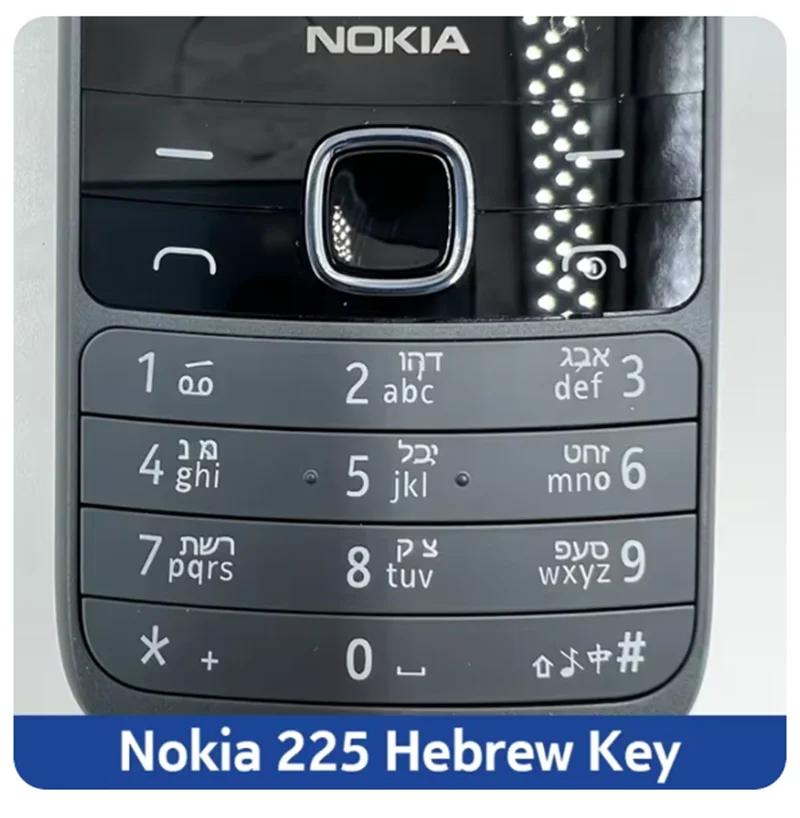 Nokia 215/225 4G Celular 2.4 "Dual SIM Bluetooth 1150mAh Long Standby Chave hebraica usado telefone