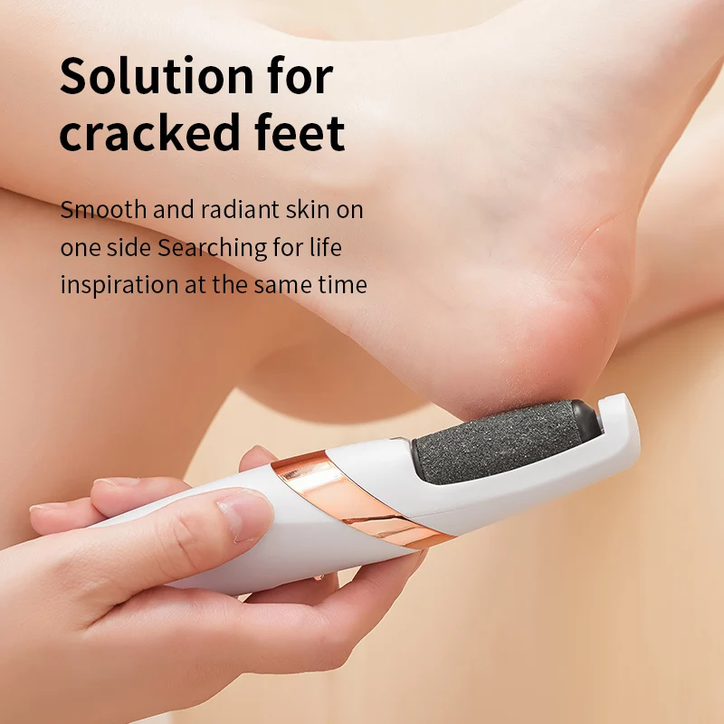 HOMFISH-amoladora de pies eléctrica automática, frotamiento de callos de pies, pedicura, eliminador de callos de piel muerta para pies, belleza de pies recargable