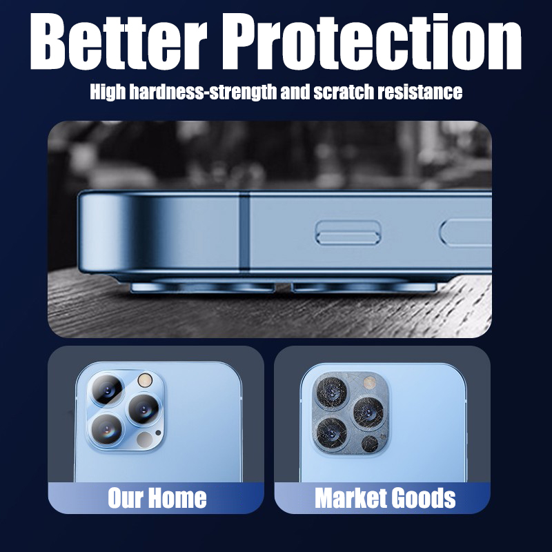 Protectores de vidrio HD para cámara trasera de iPhone, película protectora de lente para iPhone 13, 11, 12, 14 Pro Max, 14, 13, 15 PRO MAX, 4 unidades