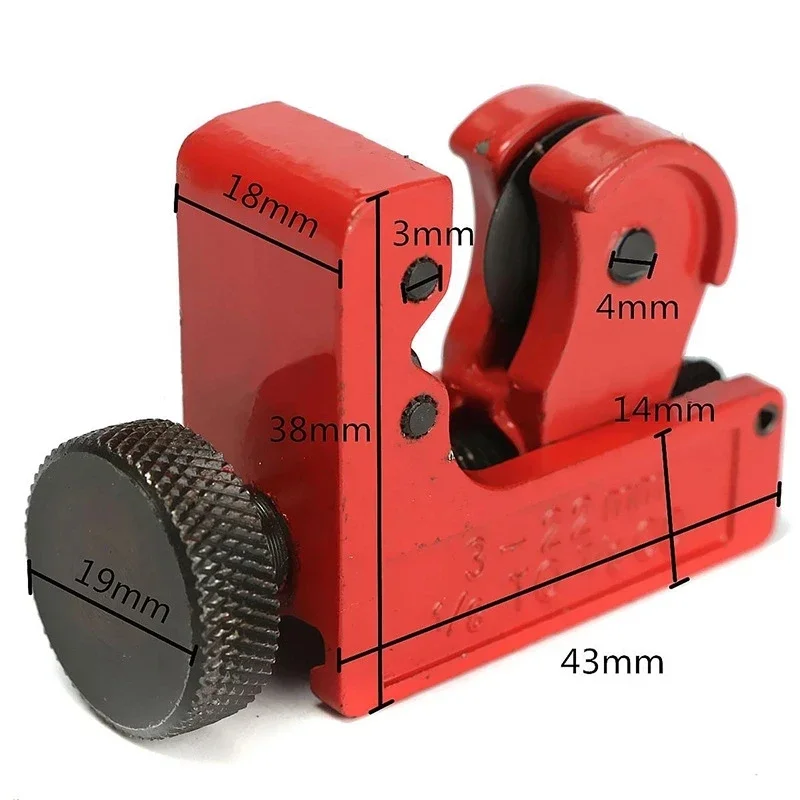 1PC 3-22/3-16mm MINI Alloy เหล็กท่อเครื่องตัดท่อตัด 1/8 นิ้วถึง 7/8 นิ้วสําหรับท่อทองแดง PVC บางสแตนเลสหลอด