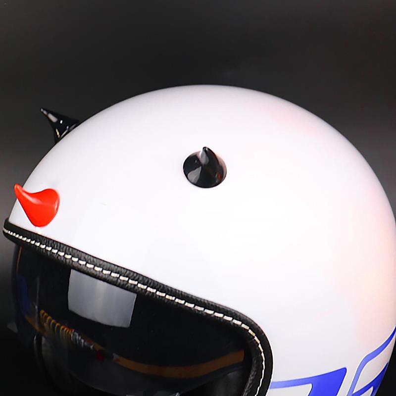 2 шт. красочный мотоциклетный шлем с рогами дьявола, декор с кошачьими ушками, универсальный мотоцикл, велосипед, автомобильный Стайлинг, украшения, наклейки на шлем