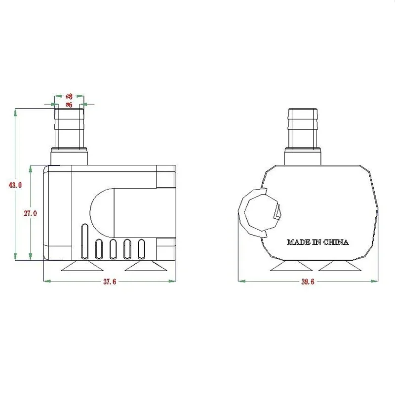 Bomba de água sem escova ultra silenciosa, 3w ac 220v, à prova d'água, mini bomba de fonte para tanque de peixes com taxa de fluxo de água, plugue europeu