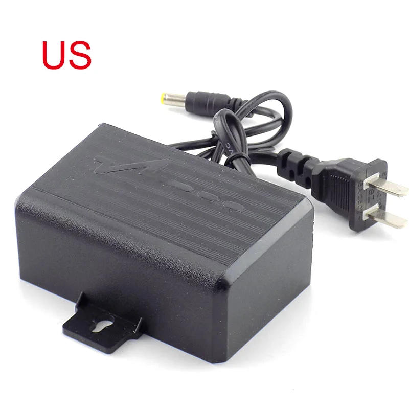 กล้องวงจรปิดอะแดปเตอร์จ่ายไฟ AC/DC 12V 2A 2000ma กันน้ํากลางแจ้ง EU US Plug Adapter Charger สําหรับกล้องวงจรปิดวิดีโอกล้อง