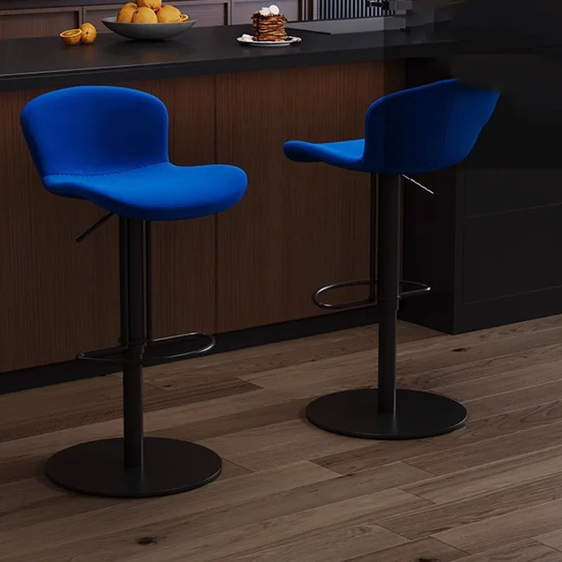 Pink Luxury Barstools Nordic With Back Reception Desks Aesthetic Vanity Bar Stools Swivel Adjustable Banqueta Trendy Furniture