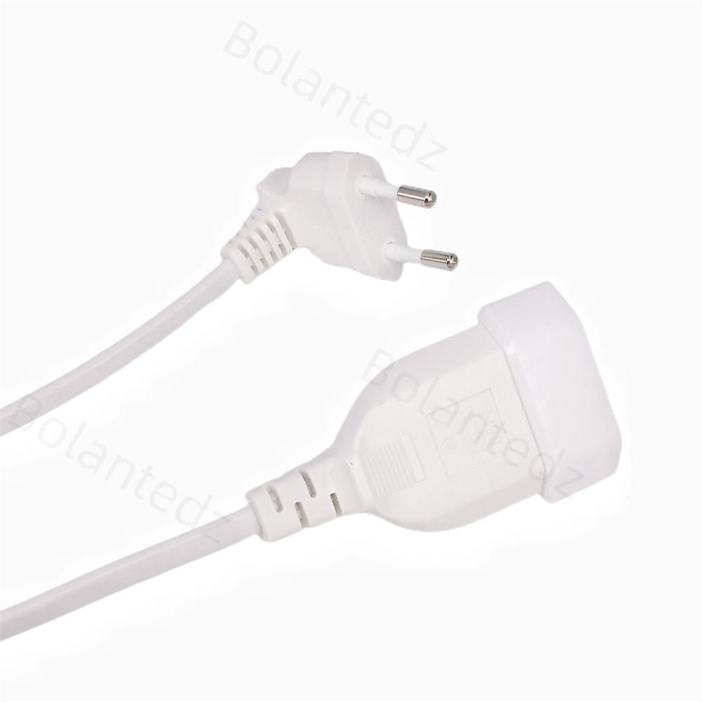 Europea 90 องศาชายปลั๊กหญิง SOCKET Power EXTENSION CABLE สําหรับ PC คอมพิวเตอร์ PDU 0.3 M/0.6 M/1.8 M EU 2 PRONG BEND มุมสายไฟ