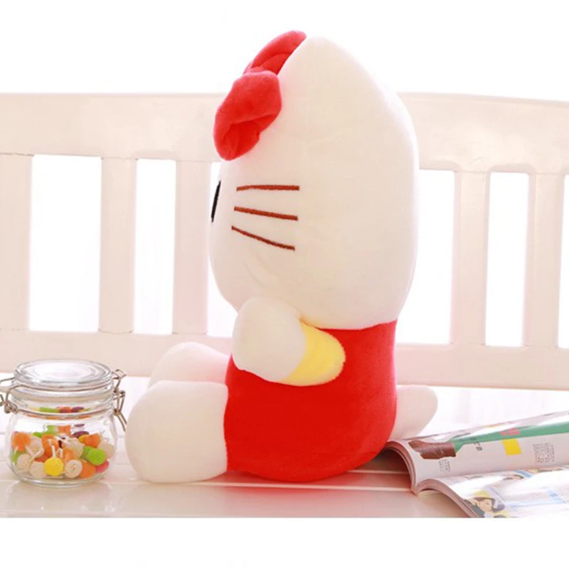 ตุ๊กตา Hello Kitty 18cm, ตุ๊กตาหนานุ่มตุ๊กตา plushie หมอนรูปเต่า KT แมวการ์ตูนหมอนโมเดลของเล่นของขวัญวันเกิดเด็กหญิงการตกแต่งบ้าน