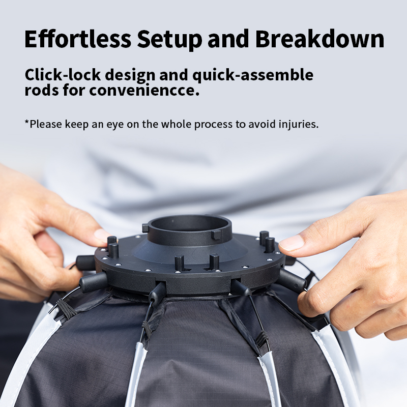 ​ Ulanzi AS-D30 30-сантиметровый восьмиугольный софтбокс Quick Pack Light Box с мини-креплением Bowens для видеолампы COB мощностью 40 Вт