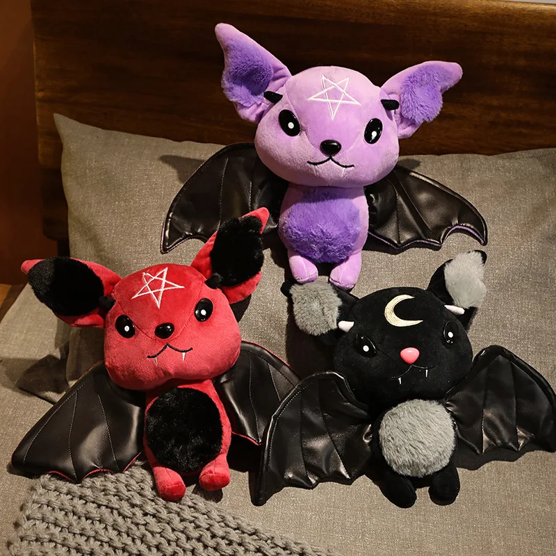 30 ซม.ฮาโลวีน Plushy สี่สีปีศาจค้างคาวการ์ตูนนุ่มสําหรับชายและหญิงคริสต์มาสฮาโลวีนวันหยุดของขวัญ