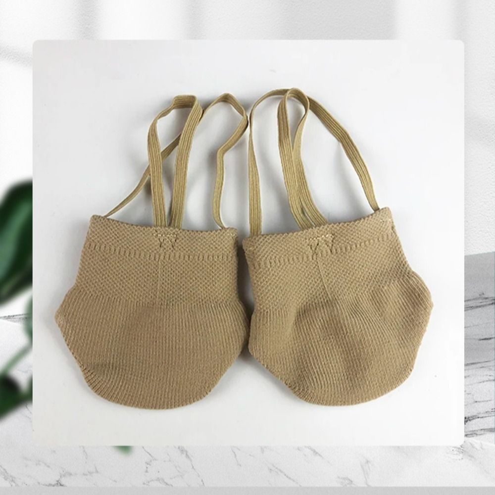 1 Paar gestrickte rhythmische Gymnastik schuhe Adult Professional schützen weiche Sohlens chuhe weiche Hautfarbe halbe Socken Pilates