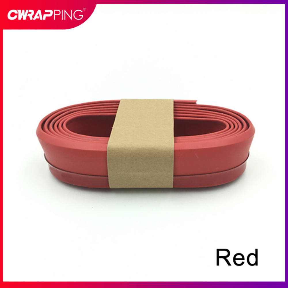 ユニバーサル車のバンパーリップスプリッタープロテクター 2.5 メートルフロントバンパーゴムリップストリップ外装モールディングブルーオートスタイリングボディキットレッド