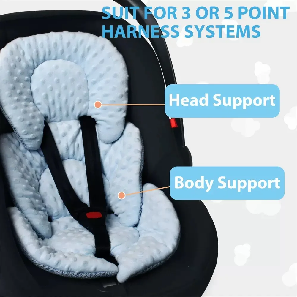 Coussin de poussette pour bébé, insert de matelas isolant universel pour siège auto, maille respirante des deux côtés pour toutes les saisons