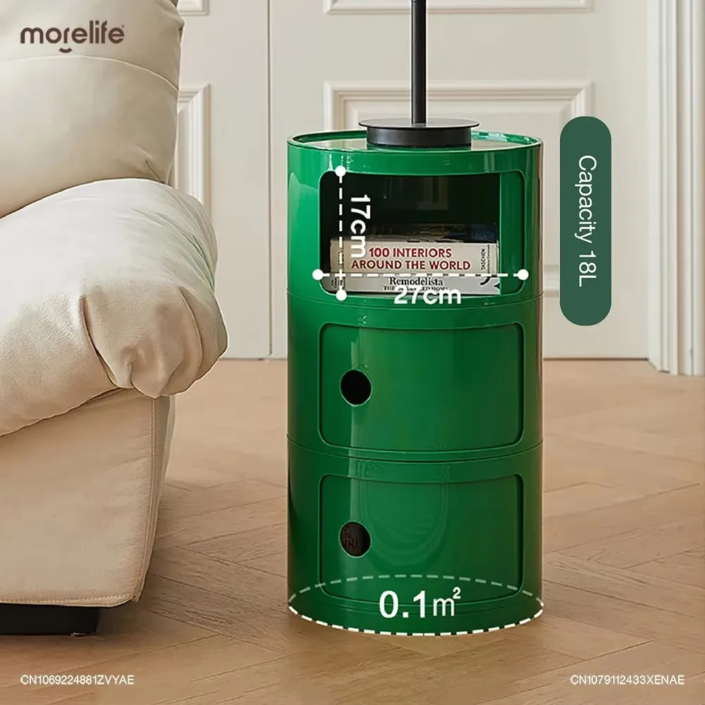 การออกแบบที่เรียบง่ายสีเขียว nightstand กลางศตวรรษห้องนั่งเล่นพลาสติกโต๊ะกาแฟกล่องเก็บของโต๊ะเฟอร์นิเจอร์ F +