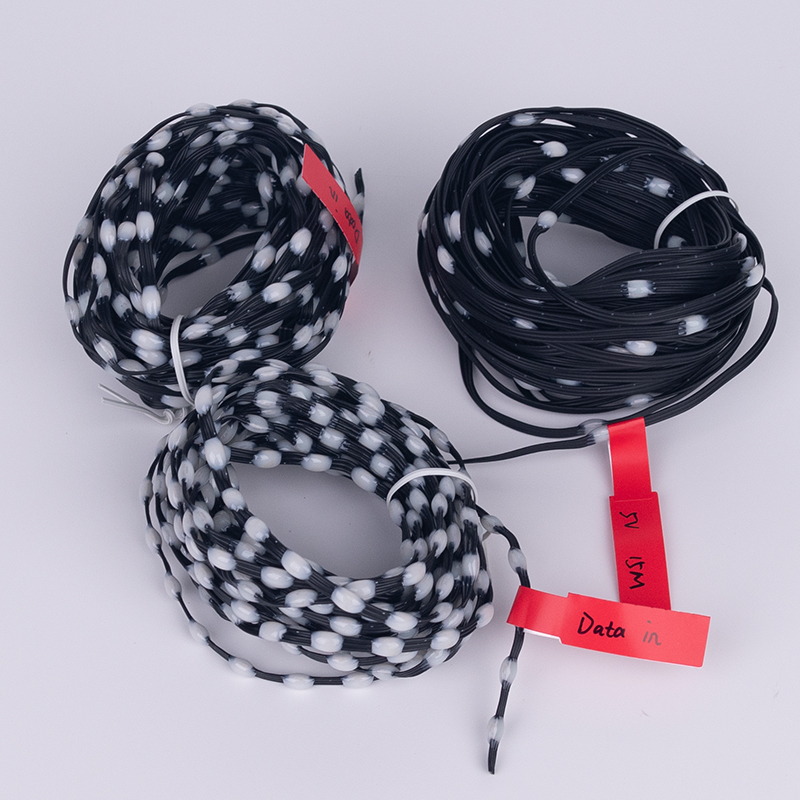 5V WS2811 WS2812 3PIN cable negro luces de cadena LED accesorios de Color de sueño RGBIC direccionable individualmente luz de hadas