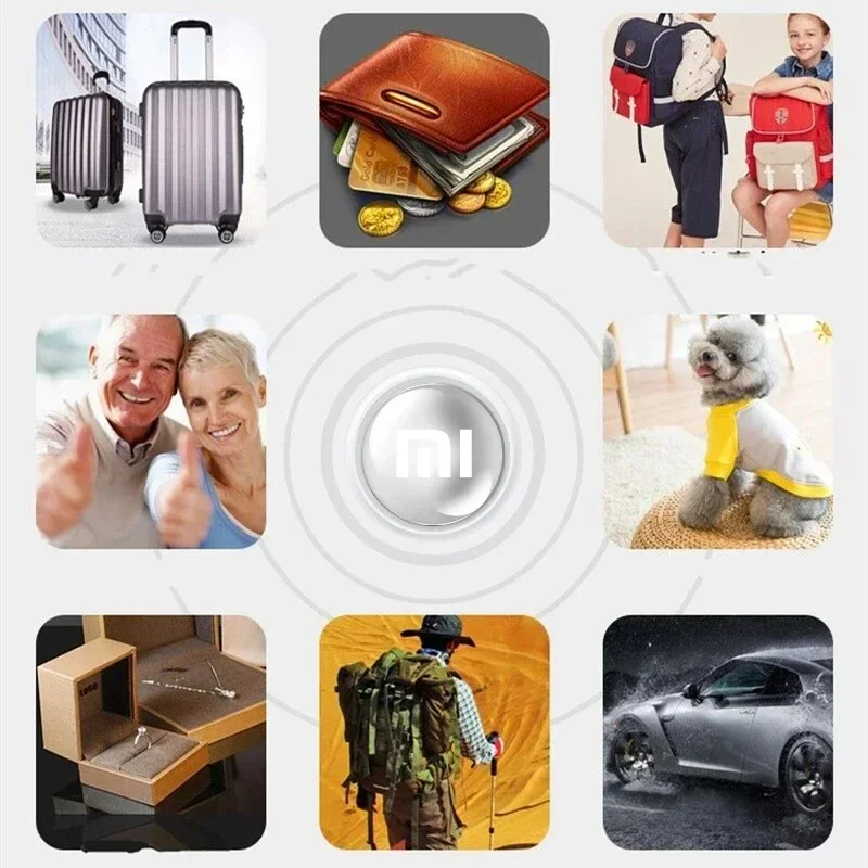 Xiaomi Mini GPS Tracker System FindMy App Airtag Smart Bluetooth Locator Child Finder Bag Anti-Loss Pet Collar with Tracker New