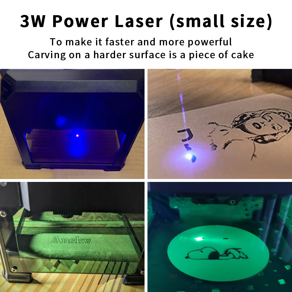 TopDirect-Graveur Laser CNC K4 Pro, Mini Imprimante de Marques de Travail de Calcul, 3000mW, Bluetooth, Machine de Gravure pour Bois et Plastique