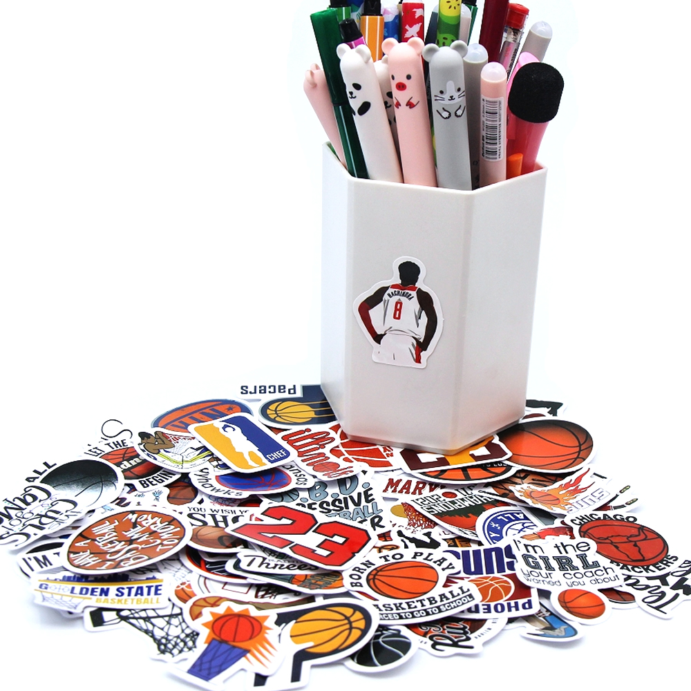 10/50/100 PCS น่ารักการ์ตูนบาสเกตบอลสติกเกอร์ Kawaii Candy สีสติกเกอร์ Scrapbooking ไดอารี่สติกเกอร์โรงเรียนเครื่องเขียน Office