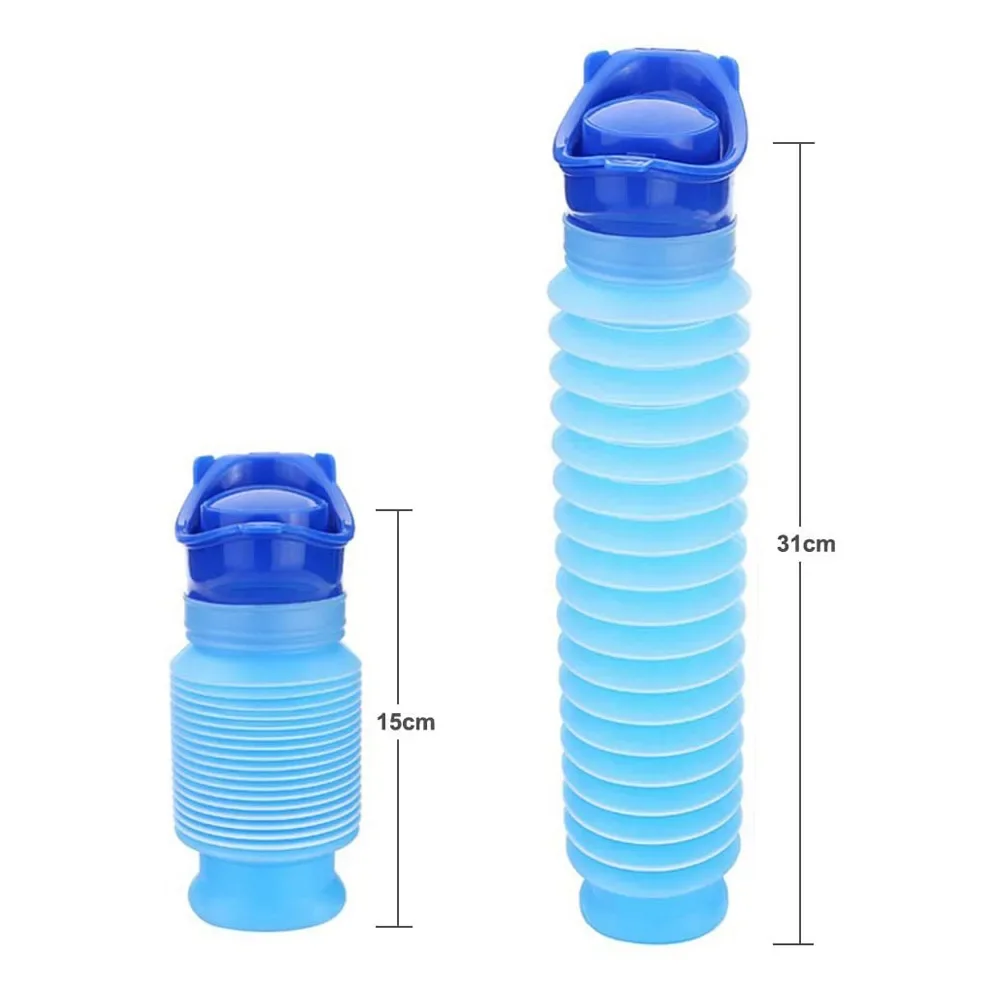 Botella de orina retráctil portátil de 750ml, urinarios para mujeres y niños, viajes en coche al aire libre, tráfico, Camping, inodoros portátiles