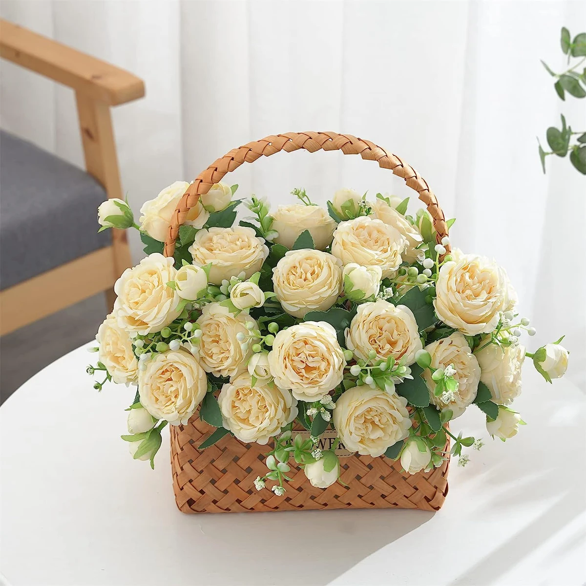 1 bundle 5 fiori peonia persiana bouquet da sposa fiore artificiale peonia decorazione di San Valentino vaso fai da te decorazione del soggiorno di casa
