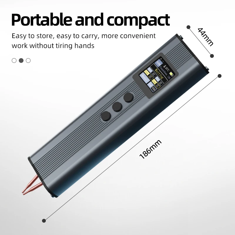 Saldatore a punti digitale portatile PSW01 con regolazione a 11 livelli e doppio impulso per saldatura a strisce di nichel con batteria 18650