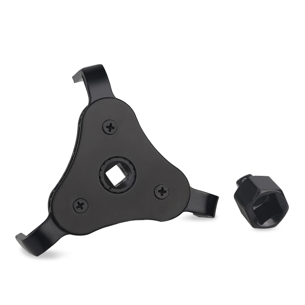 ユニバーサル調整可能なオイルフィルターレンチ 55-115 ミリメートル車の修理とメンテナンス三爪オイルフィルター除去ツール手袋を送る