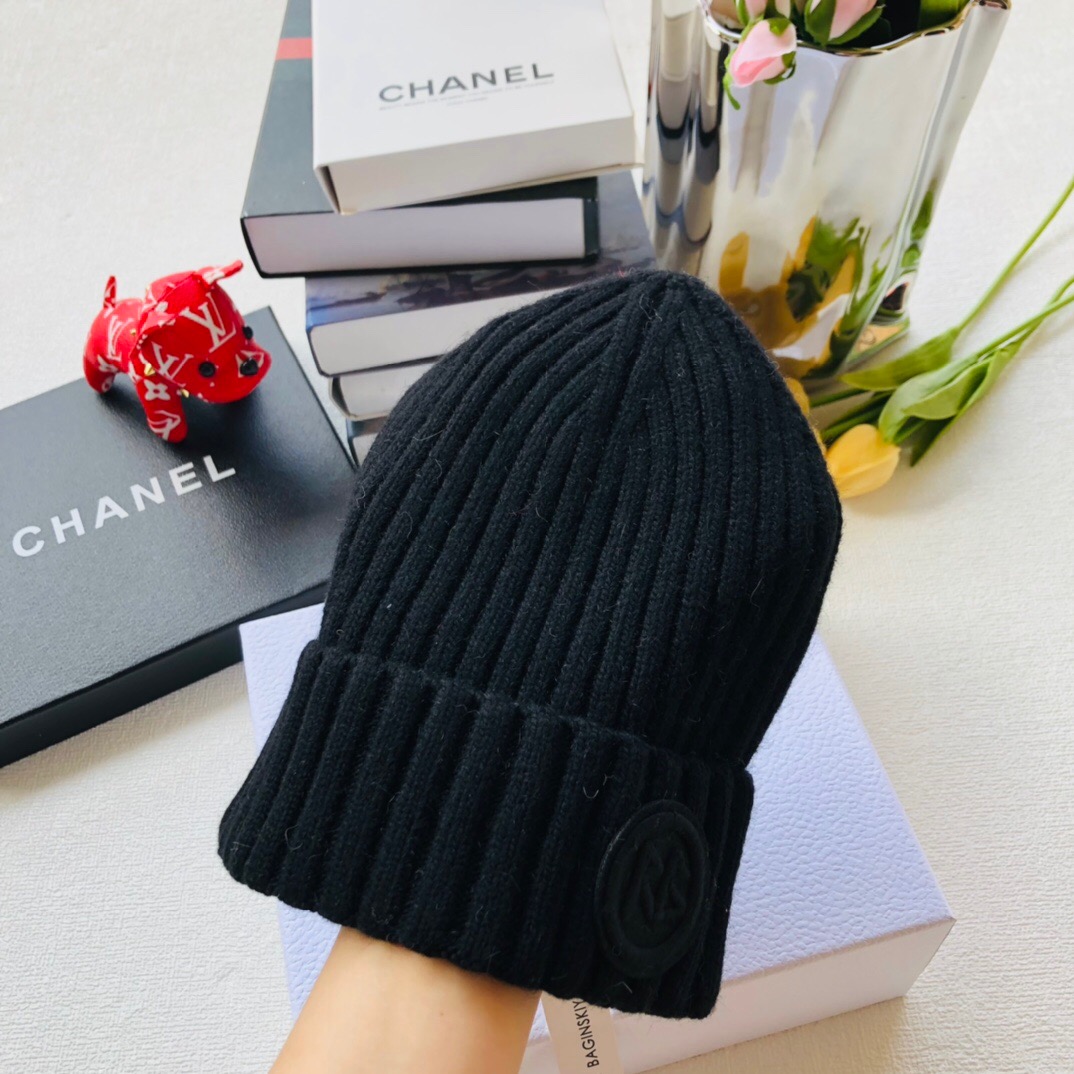 Nova chegada moda chapéus de inverno feminino marca designer chapéus grosso quente lã gorro