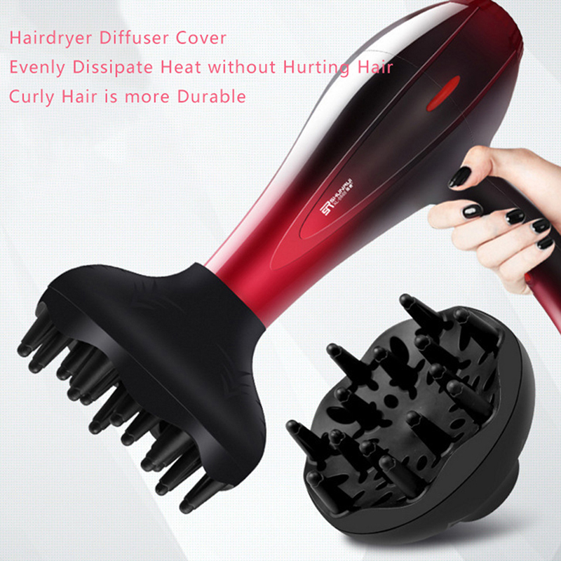 Difusor de pelo profesional para estilizar el cabello, secador de rizos, soplador de peluquería Universal, herramienta rizada para salón de estilismo, color negro, 1 ud.
