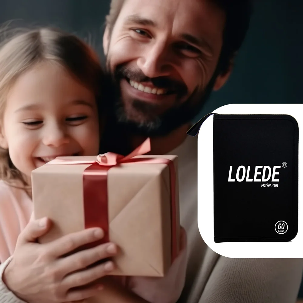 LOLEDE 60 Farben Doppelkopf-Marker, Spitze, Künstlerbedarf, Zeichenpinsel, Stift, Farben, Set für Geschenkstifte, Bleistifte, Schreiben, Büro, Schule