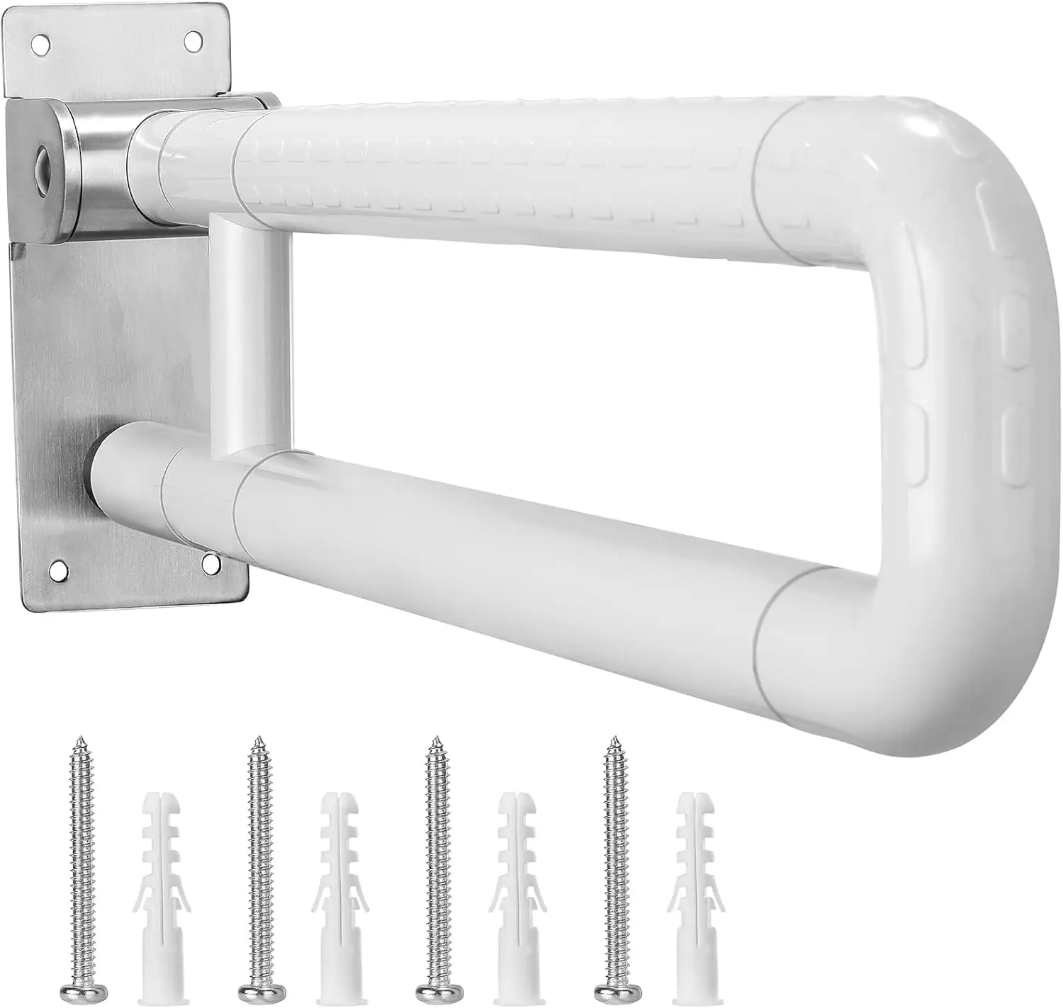 Manijas de 60 cm para personas mayores, manija de inodoro para discapacitados, manija de soporte de pared, elevador de baño plegable para personas mayores 300 ~ 350 kg, antideslizante