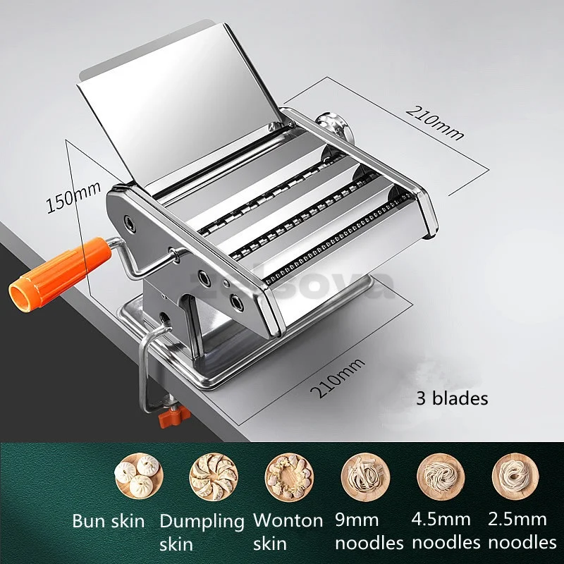 Family noodle machine Small multi-functional dough press manual rolling mechanism automatic dumpling wonton skin machine