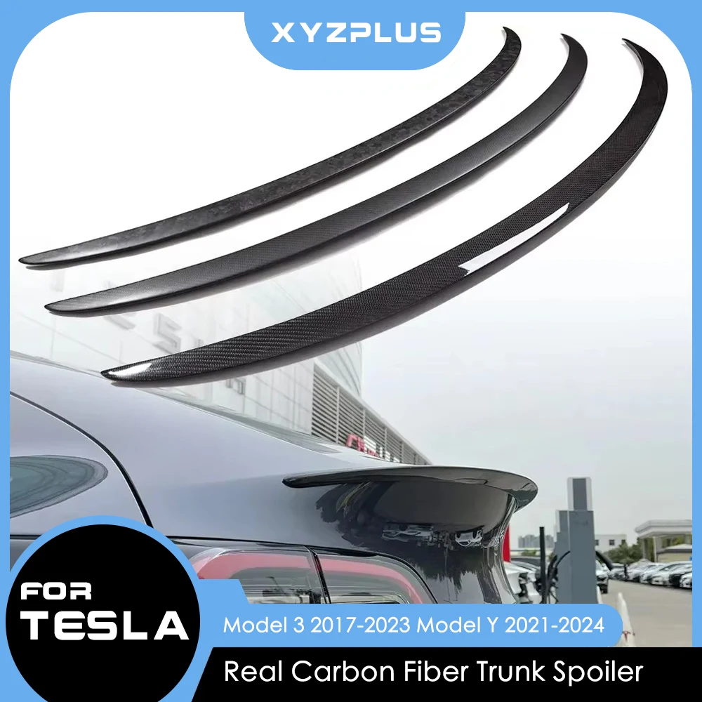 Heenvn Mới Cốp Xe Ô Tô Cánh ĐẦM XÒE DỰ Mẫu Tesla Model Y 2023 Phụ Kiện Spoiler Sợi Carbon Phụ Kiện Mẫu 3 2022