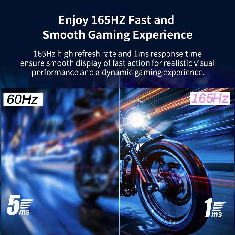 Grebear gaming monitor 27 inch 165Hz 1Ms PC gaming computer monitor-FHD 1080p/AMD FreeSync/1 x HDTV 2.0/1 X Display Port 1.4/BL