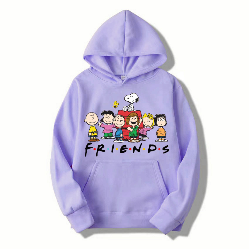 Snoopy Friends логотип мультфильм аниме женский пуловер весна осень мужская толстовка большого размера 2024 повседневная толстовка для пар одежда топы