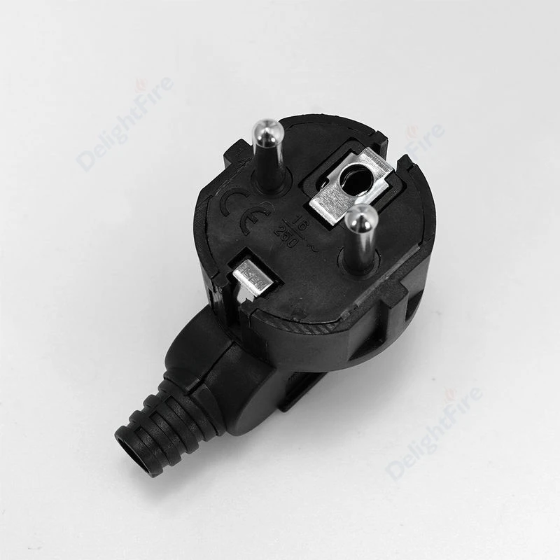 1-100 Chiếc EU Cắm 16A Nam Thay Thế Ổ Cắm Rewireable Schuko Electeic Ổ Cắm Euro Đầu Kết Nối Điện Nối Dài dây Cáp
