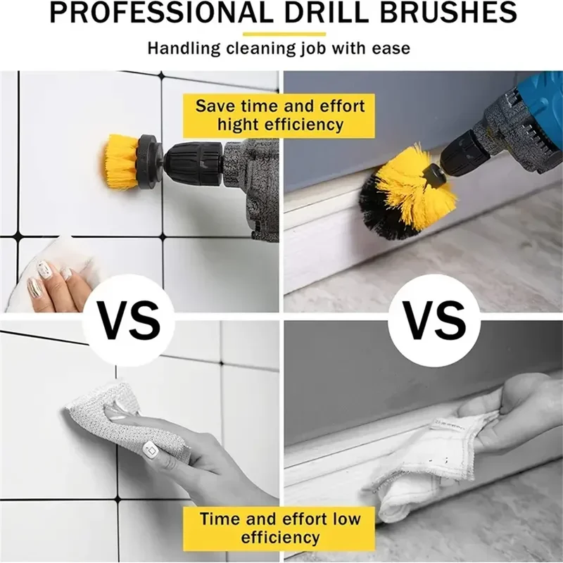 3 ชิ้น/เซ็ตเจาะชุดแปรง Power Scrubber ล้างแปรงทําความสะอาดชุดเครื่องมือสําหรับ Grout ชั้นอ่างอาบน้ํากระเบื้องห้องน้ําห้องครัวพื้นผิว