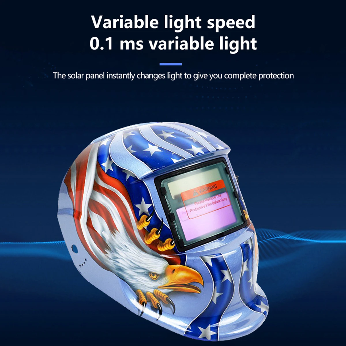 Casco de soldadura AIRAJ, máscara de soldadura con oscurecimiento automático para máquina soldadora de arco TIG MIG, vista grande, DIN9-13 de Color verdadero, visión de 93x42MM