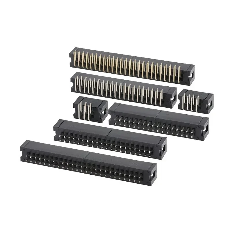 10pcs DC3 6/8/10/12/14/16/18/20/24/26/30/34/40/50P 2.54 มม.IDC ขั้วต่อซ็อกเก็ต ISP ชาย Double-spaced ตรง/โค้งเข็ม SMD