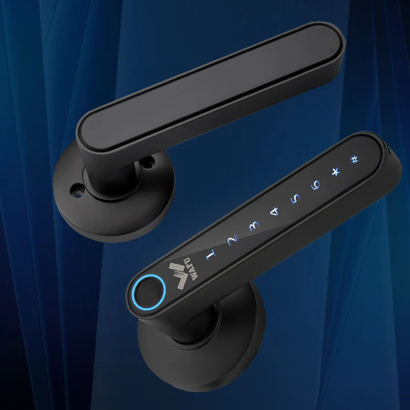 Vários maneiras de desbloqueio com senha fantasma sem impressão digital Tuya Smart Management APP HandleDoor Lock para Home Office Hotel