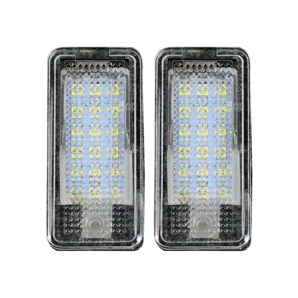 2 uds 18 LED Auto Canbus coche LED número luz de matrícula 12V para Audi A3 A4 A6 A8 B6 B7 Q7