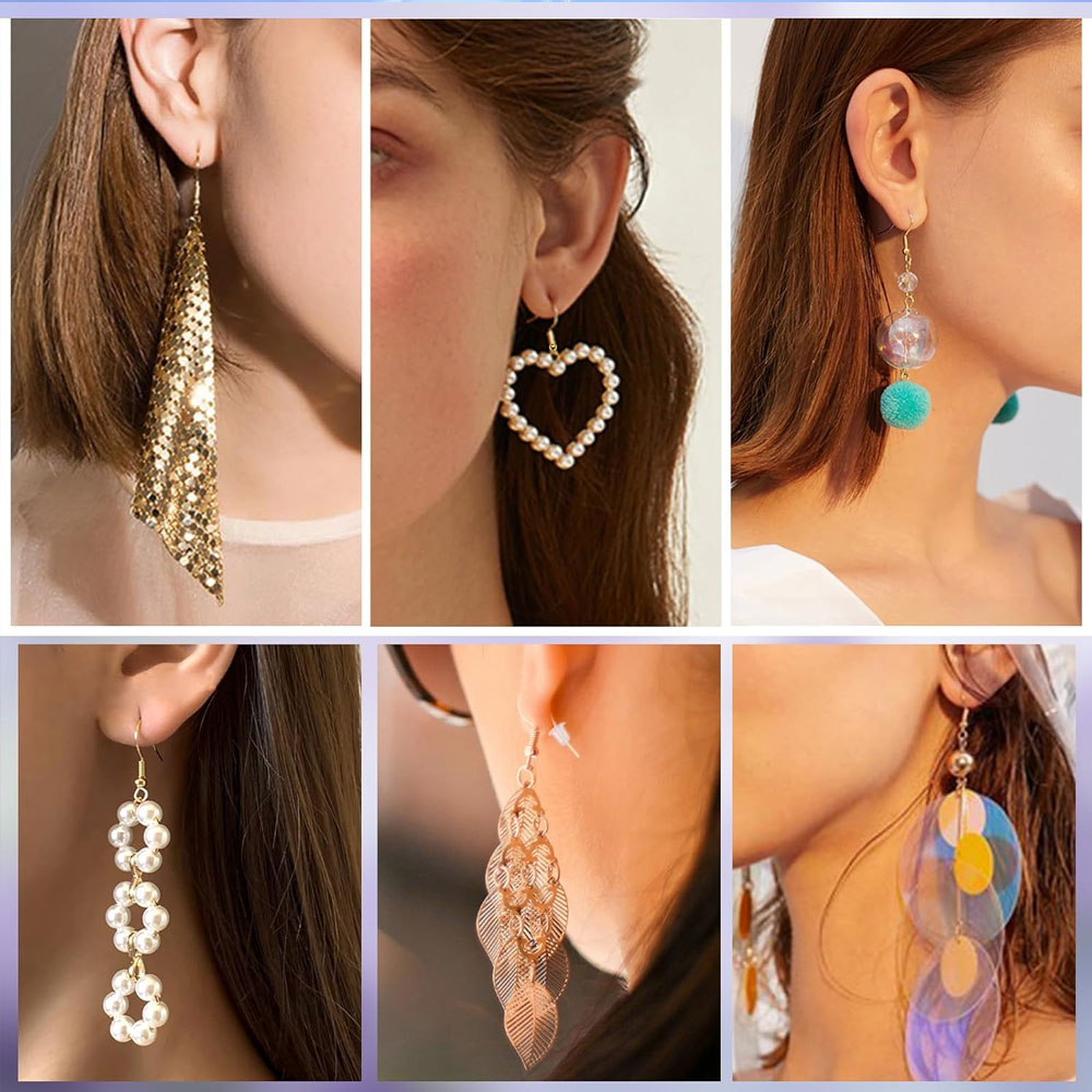 40/80/300 peças de laços fechados multicoloridos, ganchos de orelha, tampões de ouvido, podem ser usados para brincos diy, acessórios de fabricação de presentes de brinco