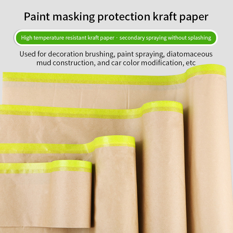 Rollo de papel autoadhesivo para pintar, Protector de pared de espray, pregrabado, 1 unidad