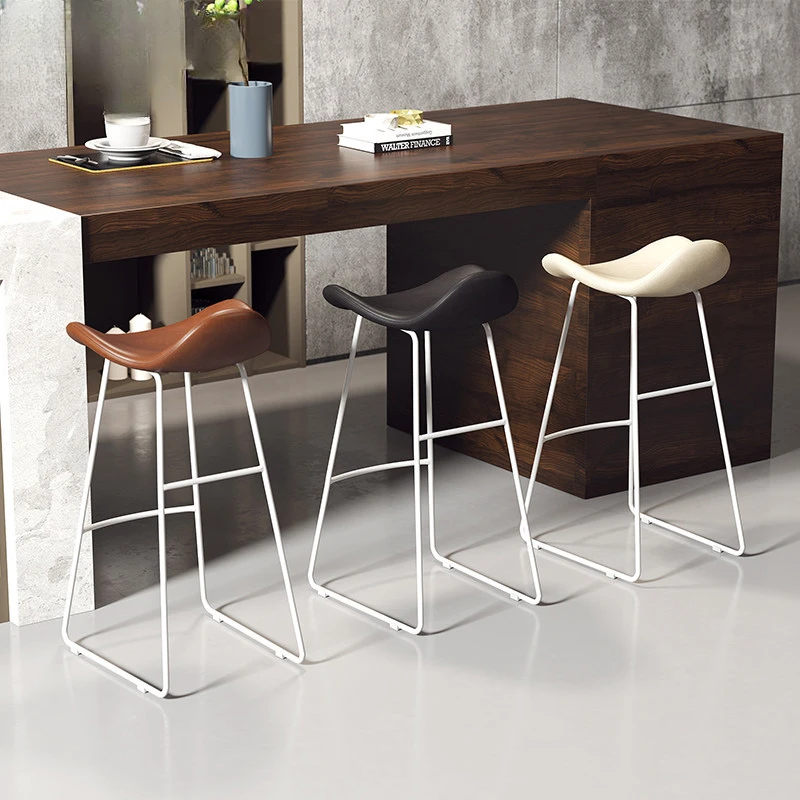 สูงเก้าอี้ห้องครัวความสูงหมุนเก้าอี้บาร์หรูหราพนักพิงเก้าอี้เก้าอี้ห้องนั่งเล่นหนัง Shop Poltrona การออกแบบที่สะดวกสบาย