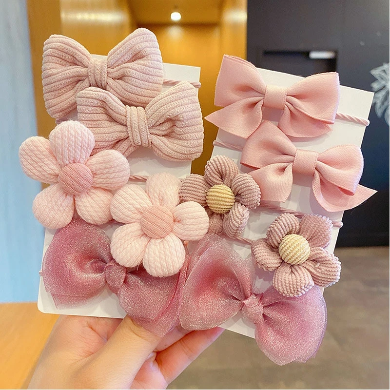 10 stks Haaraccessoires Meisjes Scrunchies Esthetische Lacos De Cabelo Infantil Bands Kids Hoofdbanden Bandes Bandeaux Elastiquec Leuke