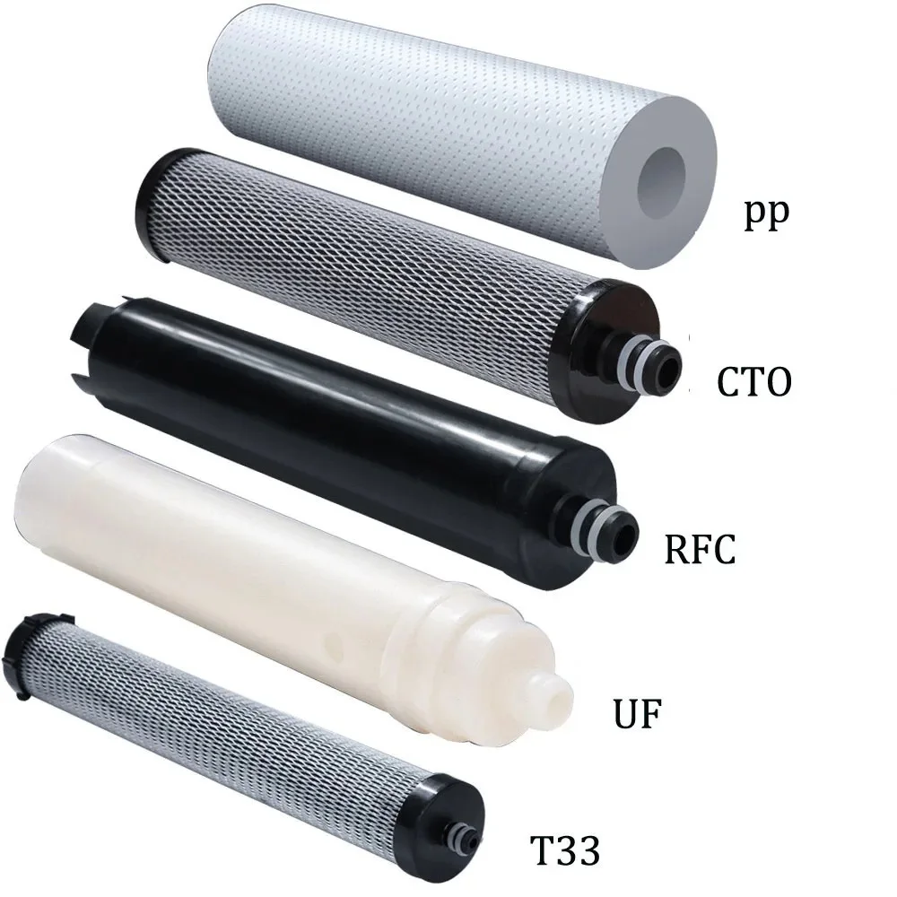 5 szt. Filtr do oczyszczania wody kompatybilny zamiennik dla 4 + 1 wkład ultrafiltracyjny oczyszczacz z kranu filtr do kranu