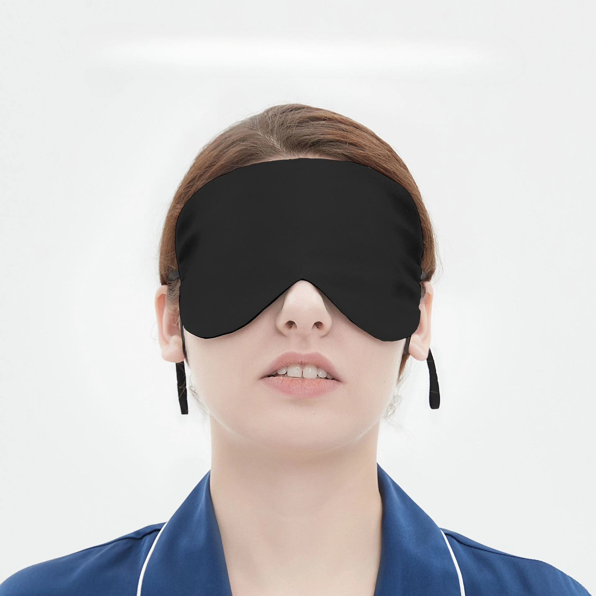 Masques pour les yeux de sommeil en soie Double face, légers, sans pression, 100 % soie de mûrier, respirants et simples