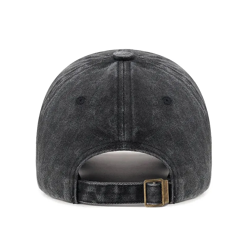 Neue weiche Top gewaschen Vintage beschichtete Stoff kappe drei dimensionale Stickerei Sonnenhut Distressed weiße lässige Baseball kappe
