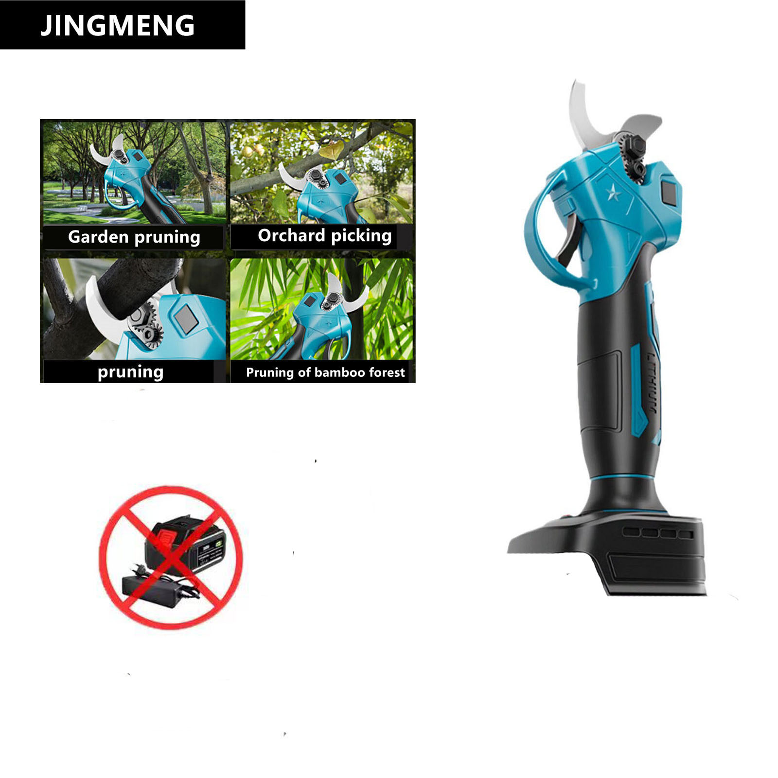 Bürstenlose kabellose elektrische Gartenschere, bürstenlose Gartenschere, Astschere für 18–21 V Makita-Akku (keine Batterie)