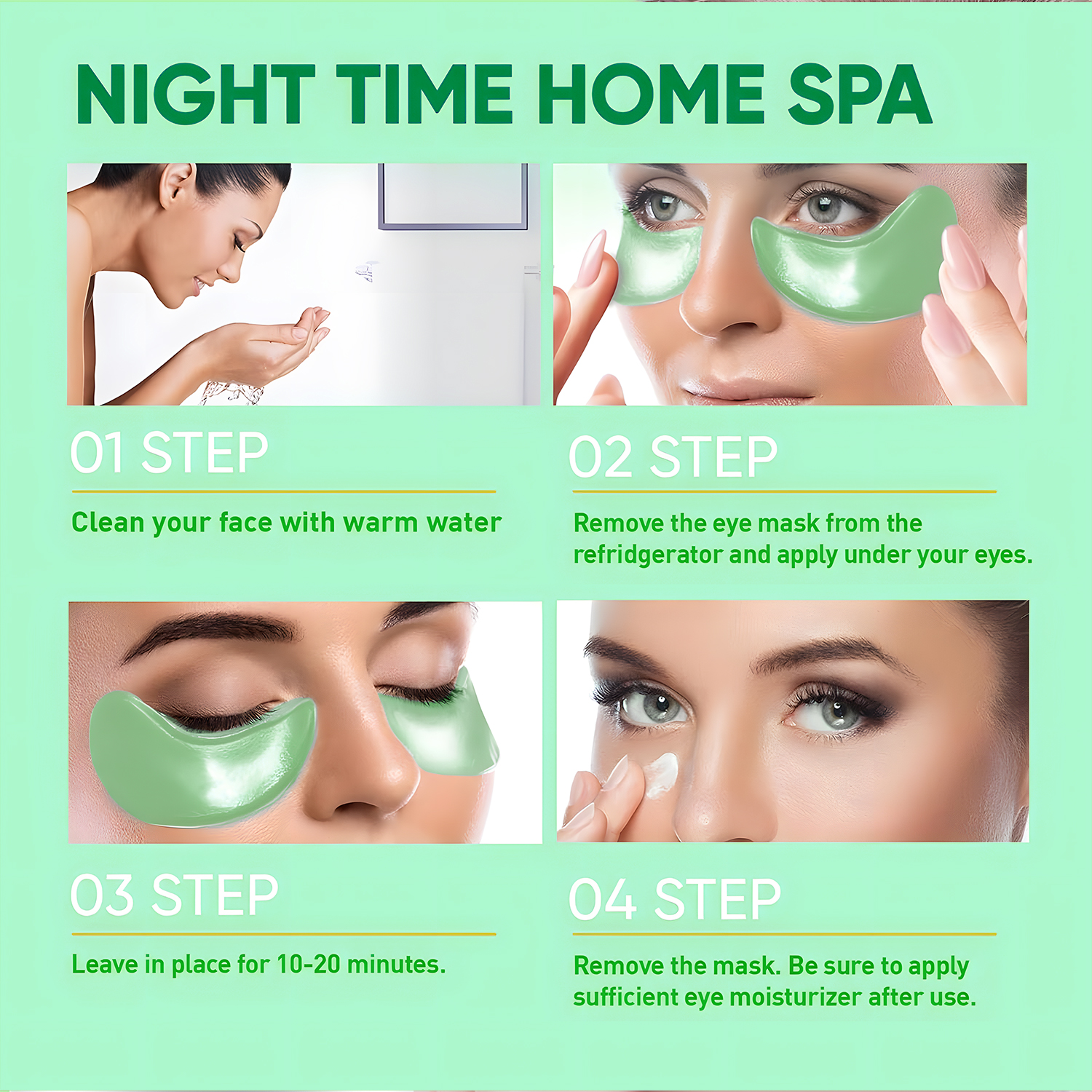 SeAbropérer-Masque pour les yeux à l'acide hyaluronique, élimine les cernes, collagène, produits de soins du visage, 60 pièces