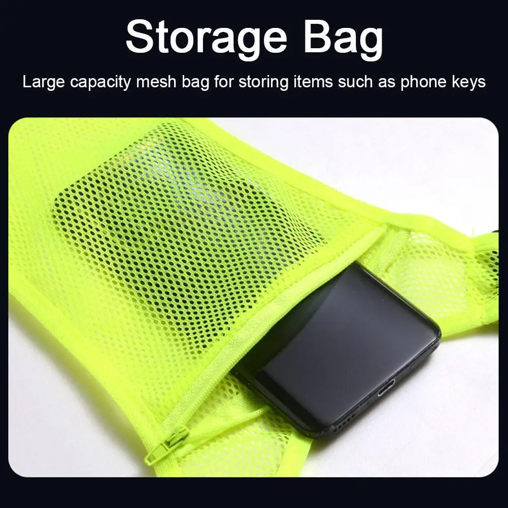 Chaleco de seguridad ligero Unisex de alta visibilidad, 4 colores, con bolsa de almacenamiento, construcción nocturna, ciclismo, tráfico, correr y trabajar