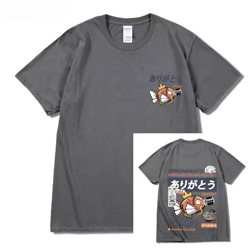 การ์ตูนพิมพ์ผ้าฝ้ายแขนสั้นเสื้อยืดผู้หญิงฤดูร้อนออกแบบใหม่ Niche อเนกประสงค์ Bottoming เสื้อเสื้อคู่