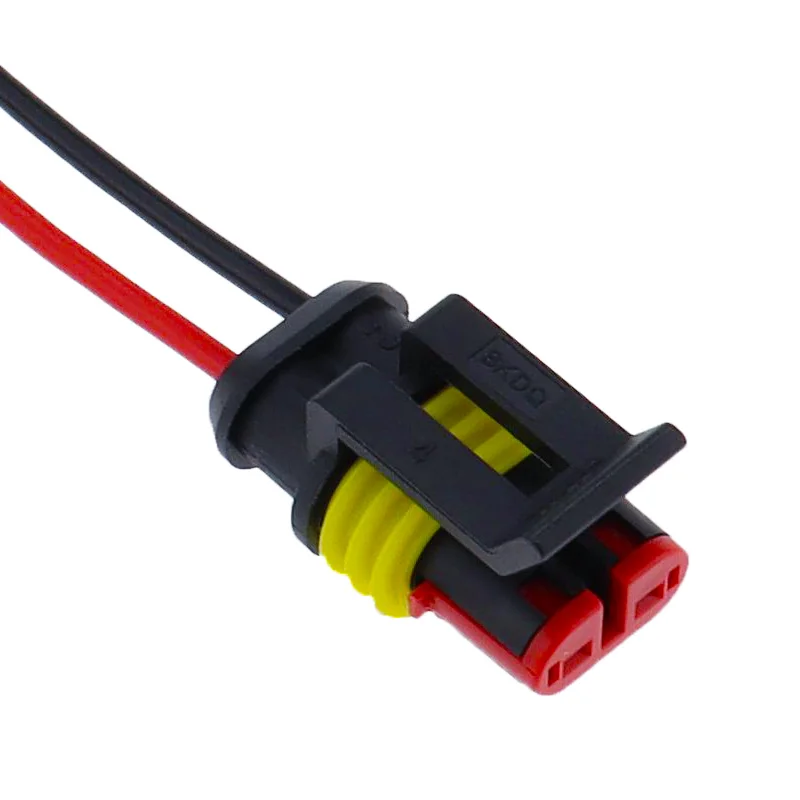 2 Pin Way Sealed Waterproof Electrical Wire Connector Plug Set auto connectors with cable